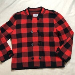 SQ by Oliver Red Buffalo Plaid Jacket/Blazer